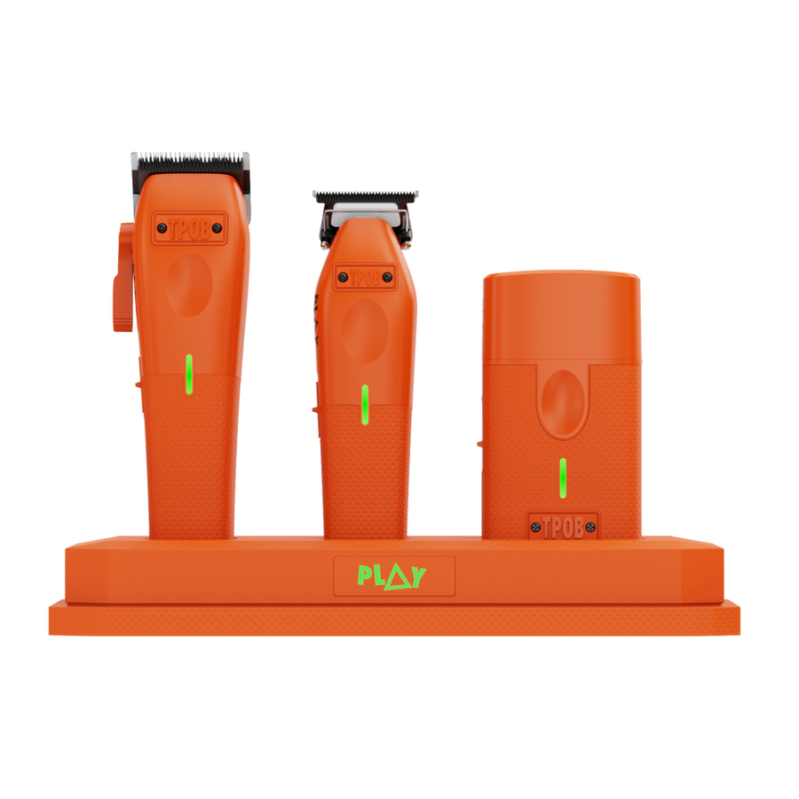 TPOB PLAY-3-PACK – Orange Edition (Clipper, Trimmer & Shaver with 3-Way Stand)