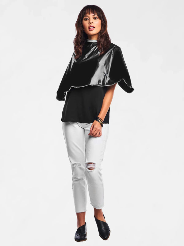 BETTY DAIN Vinyl Shortie Cape