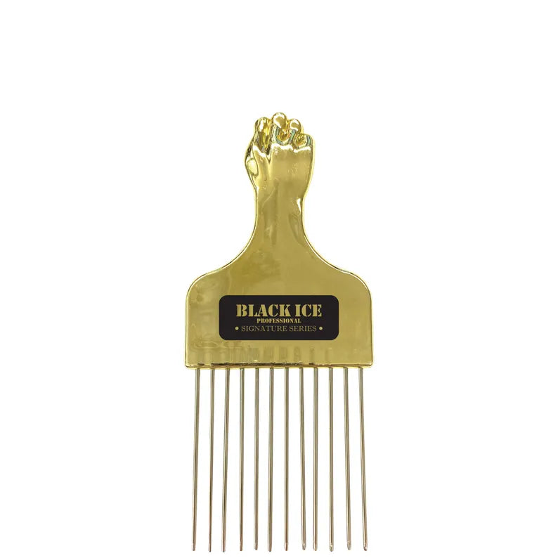 BLACK ICE Gold Hair Pik Comb