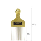 BLACK ICE Gold Hair Pik Comb