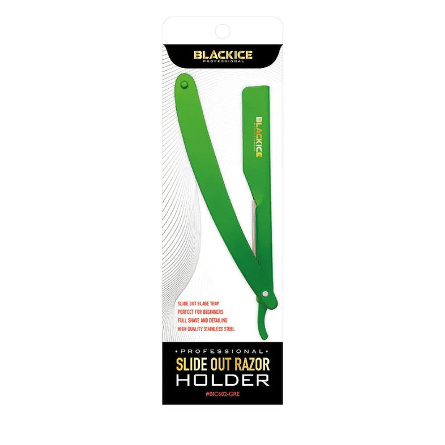 BLACK ICE Green Straight Razor