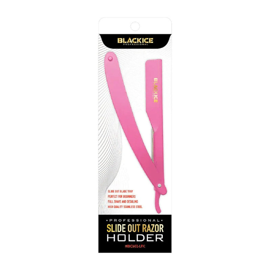 BLACK ICE Light Pink Straight Razor
