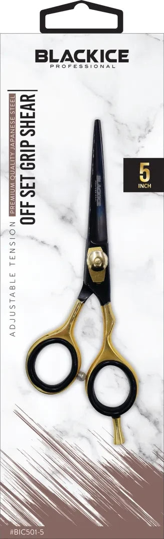 BLACK ICE Stylish Off Set Grip Gold & Black 5
