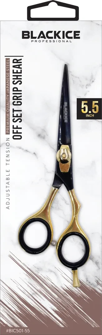 BLACK ICE Stylish Off Set Grip Gold & Black 5.5