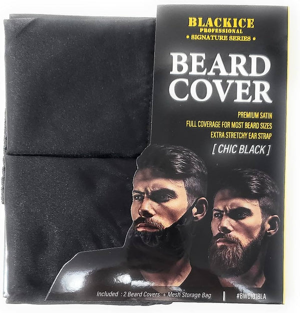 BLACK ICE SATIN BEARD COVER