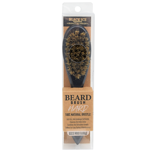 BLACK ICE Beard Handle Brush Hard