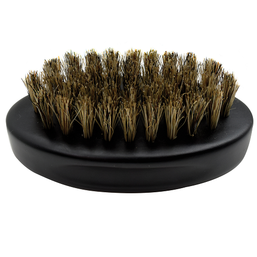Black Ice Beard Hard Natural Bristle Palm Brush