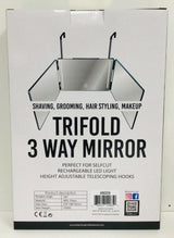 Black Ice Trifold 3-Way LED Mirror