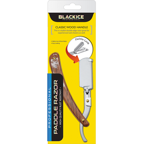 BLACK ICE Wood Handle Paddle Razor