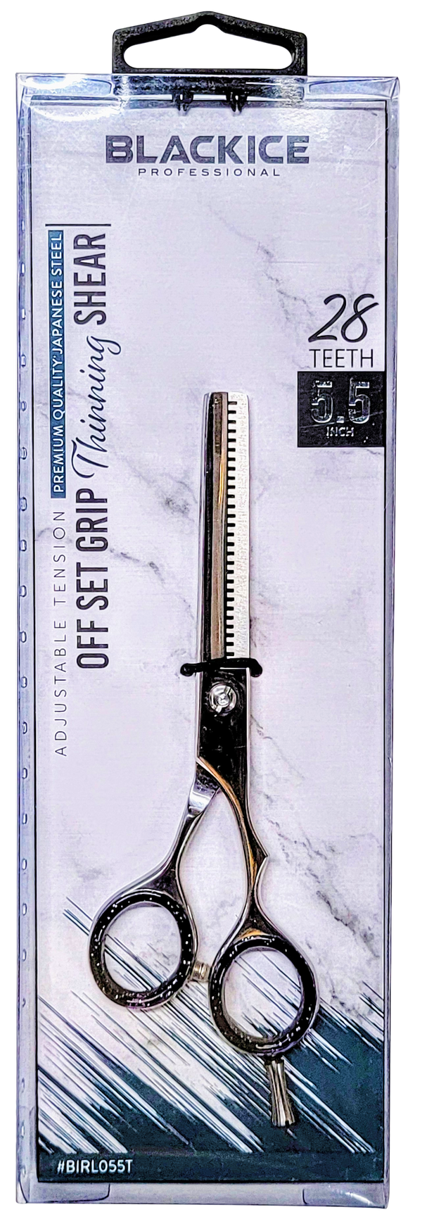 BLACK ICE Offset Grip 5.5" Thinning Shear