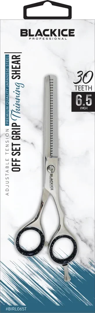 BLACK ICE Offset Grip 6.5" Thinning Shear