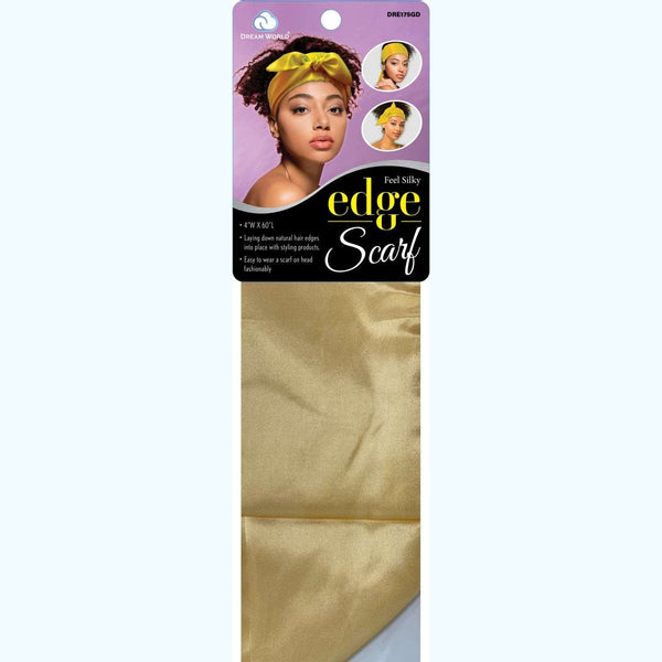 Dream Women Scarf Satin Edge Gold
