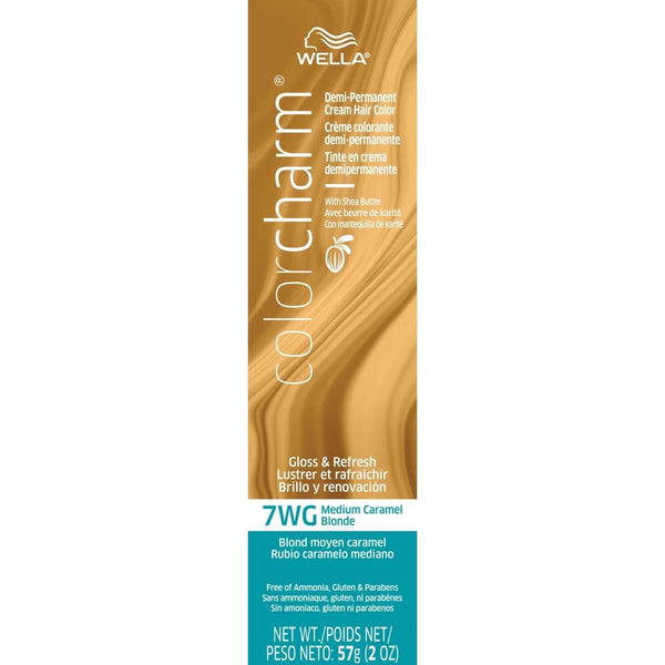 Wella Color Charm Demi-Permanent Cream Hair Color 7Wg Medium Caramel Blonde